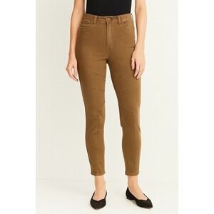 Lauren Ralph Lauren Womens Khaki Moto Style Skinny Jeans Size 14‎